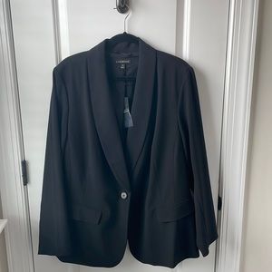 LANE BRYANT PROFESSIONAL BLACK STRETCH BLAZER SIZE 24 NWT